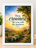 Bible Verse Frame, Psalm 65:11 A4 – Thou Crownest the Year