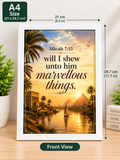 Bible Verse Frame, Micah 7:15 A4 – White Frame