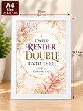 Bible Verse Frame, Zechariah 9:12 A4 – White Frame