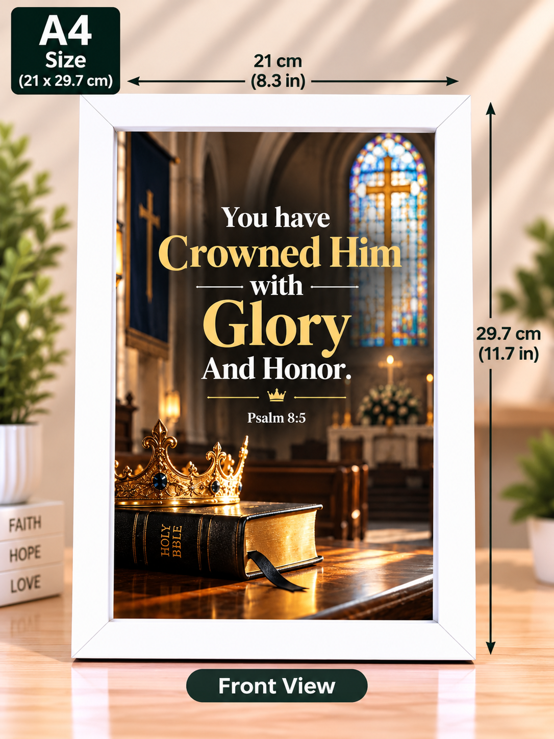 Bible Verse Frame, Psalm 8:5 A4 – Psalm 8:5