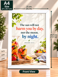Bible Verse Frame, PSALMS 121:6 A4 – PSALMS 121:6