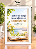 Bible Verse Frame, Philippians 4:13 A4 – White Frame