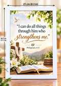 Bible Verse Frame, Philippians 4:13 A4
