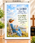 Bible Verse Frame, Numbers 6:24-25 A4 – White Frame