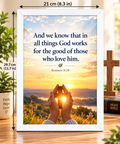Bible Verse Frame, Romans 8:28 A4 – God Works for Good