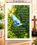 Bible Verse Frame, Deuteronomy 31:6 A4 – White Frame