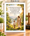 Bible Verse Frame, Psalm 32:8 A4 – White Frame