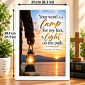 Bible Verse Frame, Psalm 119:105 A4 – Lamp for My Feet
