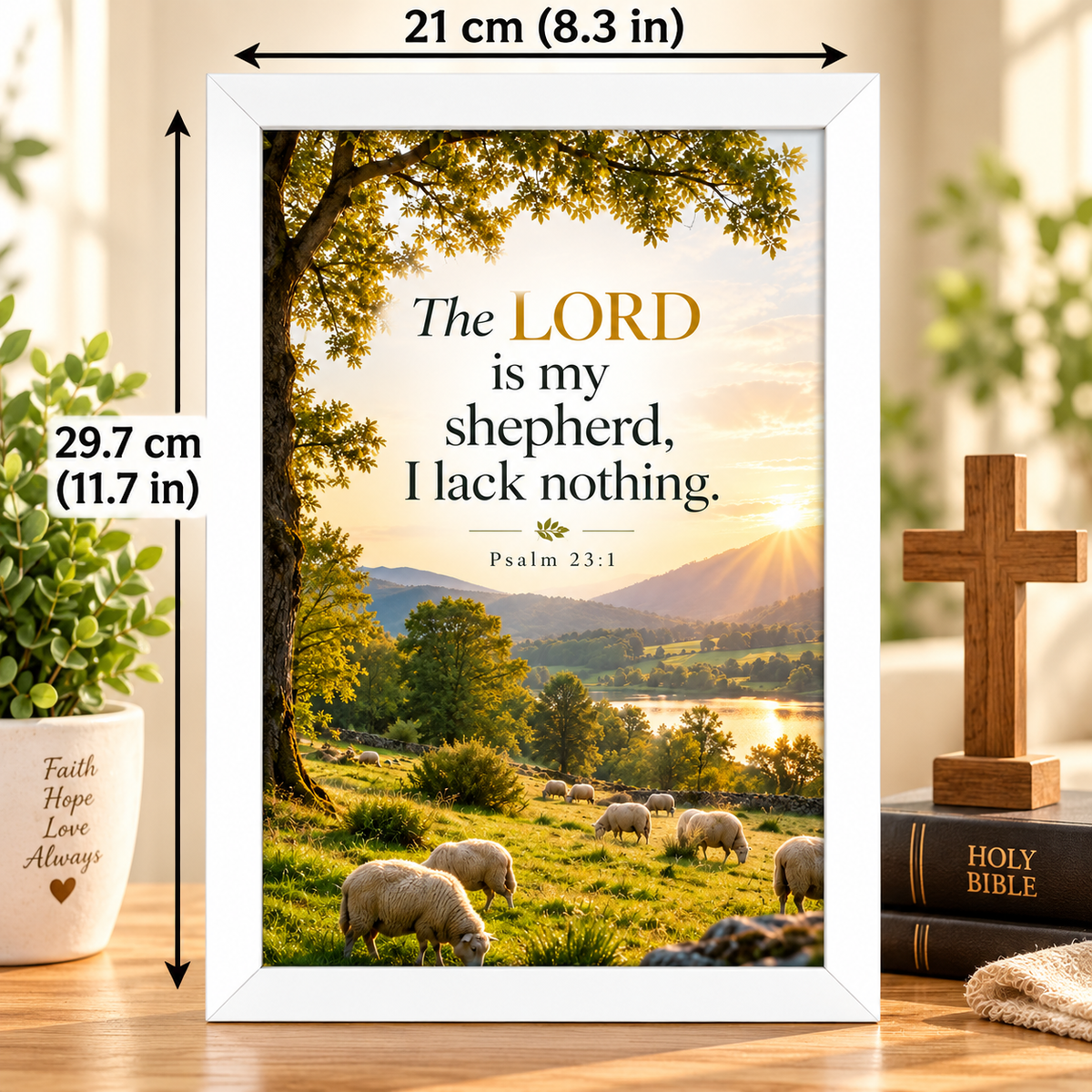 Bible Verse Frame, Psalm 23:1 A4 – The Lord Is My Shepherd