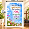 Bible Verse Frame, Proverbs 21:21 A4 – Righteousness & Love