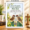 Bible Verse Frame, Proverbs 13:3 A4 – White Frame