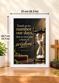 Bible Verse Frame, Psalm 90:12 A4 – Heart of Wisdom