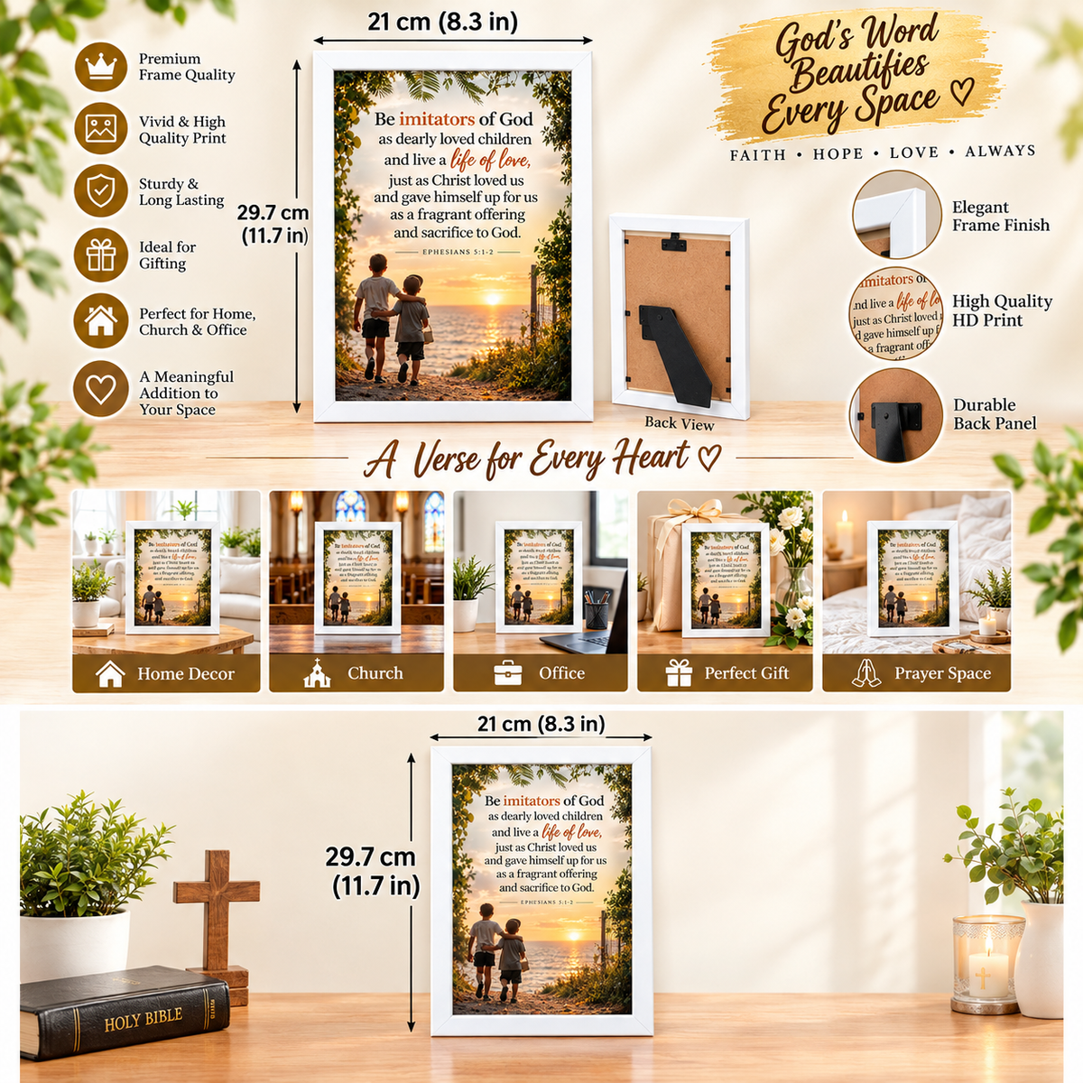 Bible Verse Frame, Ephesians 5:1-2 A4 – Life of Love