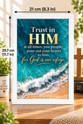 Bible Verse Frame, Psalm 62:8 A4 – Trust in Him