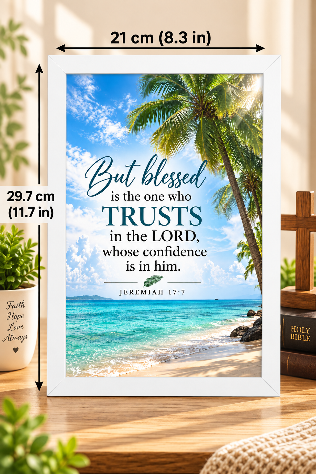 Bible Verse Frame, Jeremiah 17:7 A4 – Trusts in the Lord