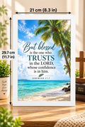 Bible Verse Frame, Jeremiah 17:7 A4 – Trusts in the Lord