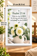 Bible Verse Frame, Psalm 27:14 A4 – Wait for the Lord
