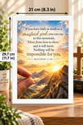 Bible Verse Frame, Matthew 17:20 A4 – Mustard Seed Faith