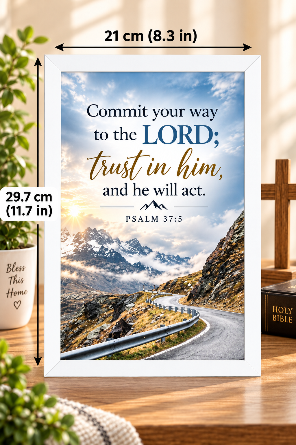 Bible Verse Frame, Psalm 37:5 A4 – Commit Your Way to the Lord