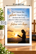 Bible Verse Frame, Jeremiah 29:11 A4 – Future and Hope
