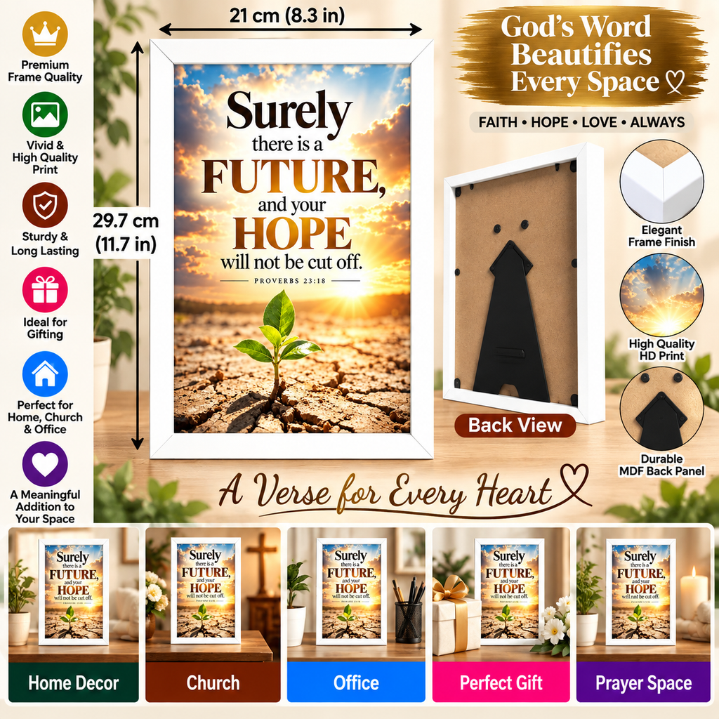 Bible Verse Frame, Proverbs 23:18 A4 – Future & Hope