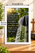 Bible Verse Frame, Romans 15:13 A4 – Overflow With Hope