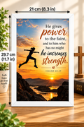 Bible Verse Frame, Isaiah 40:29 A4 – He Gives Power