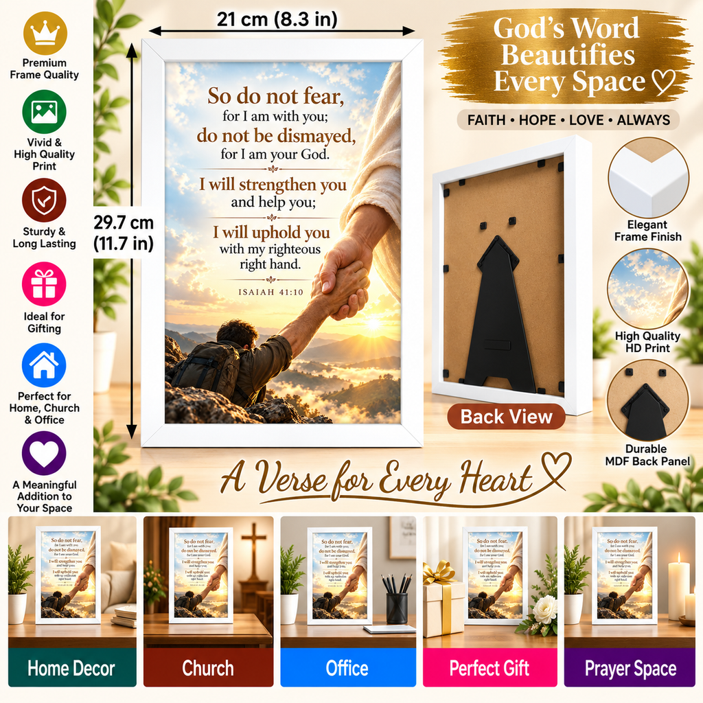 Bible Verse Frame, Isaiah 41:10 A4 – Do Not Fear
