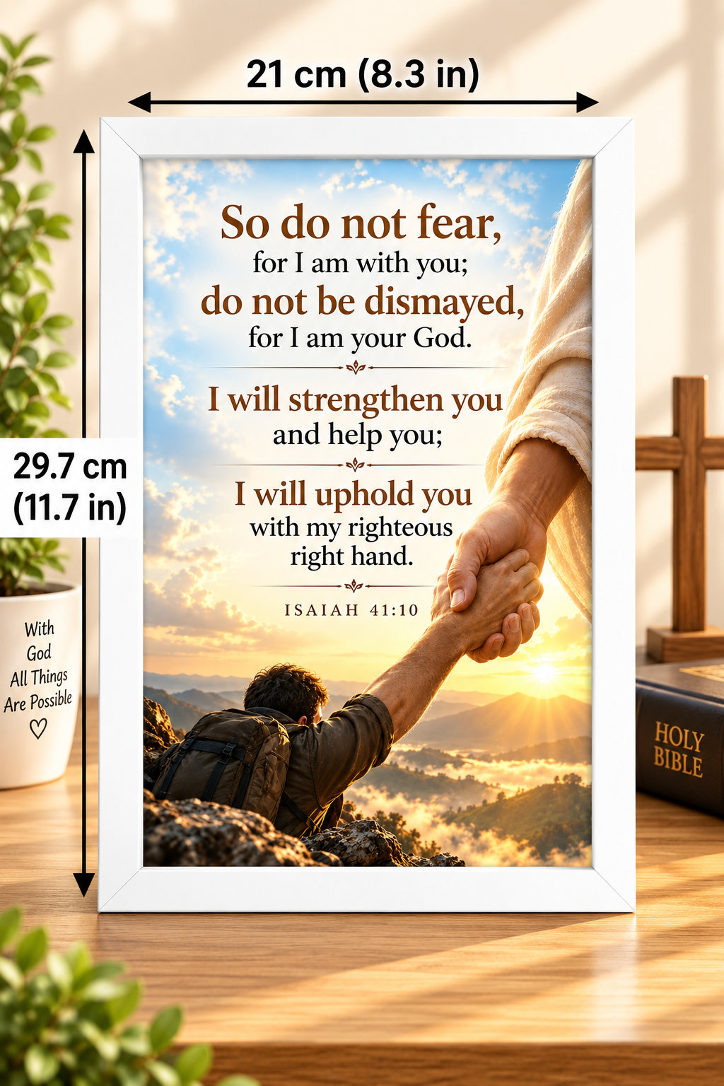 Bible Verse Frame, Isaiah 41:10 A4 – Do Not Fear
