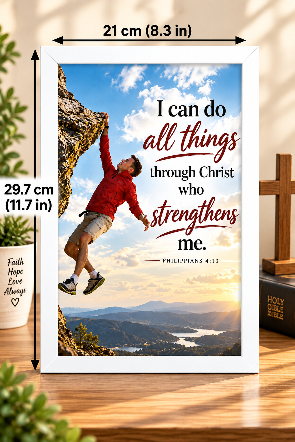 Bible Verse Frame, Philippians 4:13 A4 – I Can Do All Things
