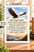Bible Verse Frame, Isaiah 40:31 A4 – White Frame