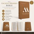 NKJV, Ancient-Modern Bible, Leathersoft, Brown, by Thomas Nelson