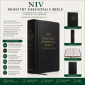 NIV Ministry Essentials Bible - Genuine Leather, Black: A Comprehensive Bible for Everyone in Leadership