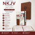 NKJV Thinline Bible Youth Edition Leathersoft Brown Red Letter Edition Comfort Print