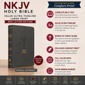 NKJV Holy Bible Value Ultra Thinline Brown Leathersoft Red Letter Comfort Print