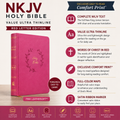 NKJV Holy Bible Value Ultra Thinline Pink Leathersoft Red Letter Comfort Print
