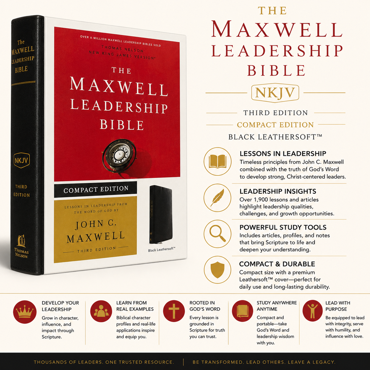NKJV Maxwell Leadership Bible Third Edition Compact Hardcover Comfort Print