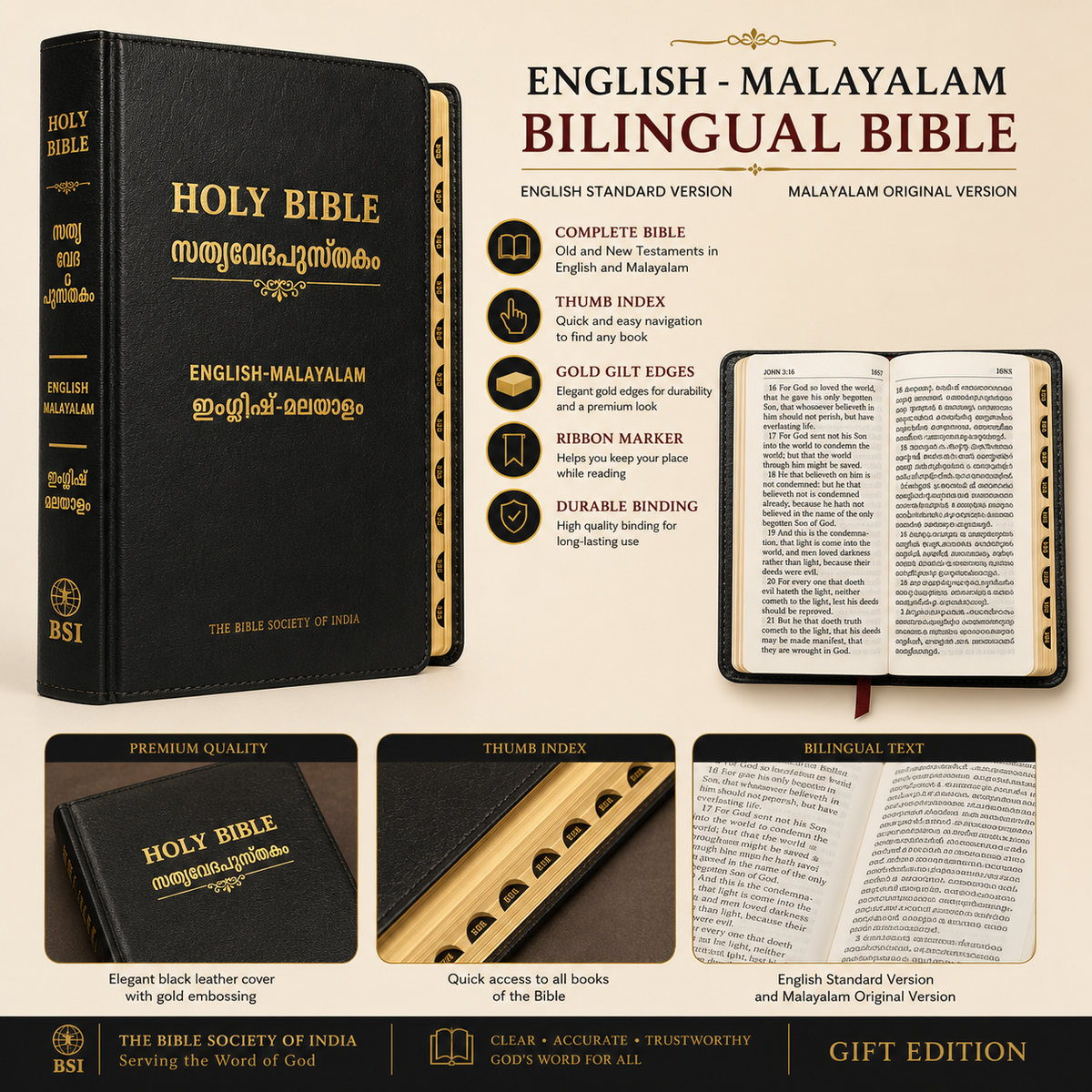 English - Malayalam Bilingual Bible (English Standard Version - Malayalam Original Version)