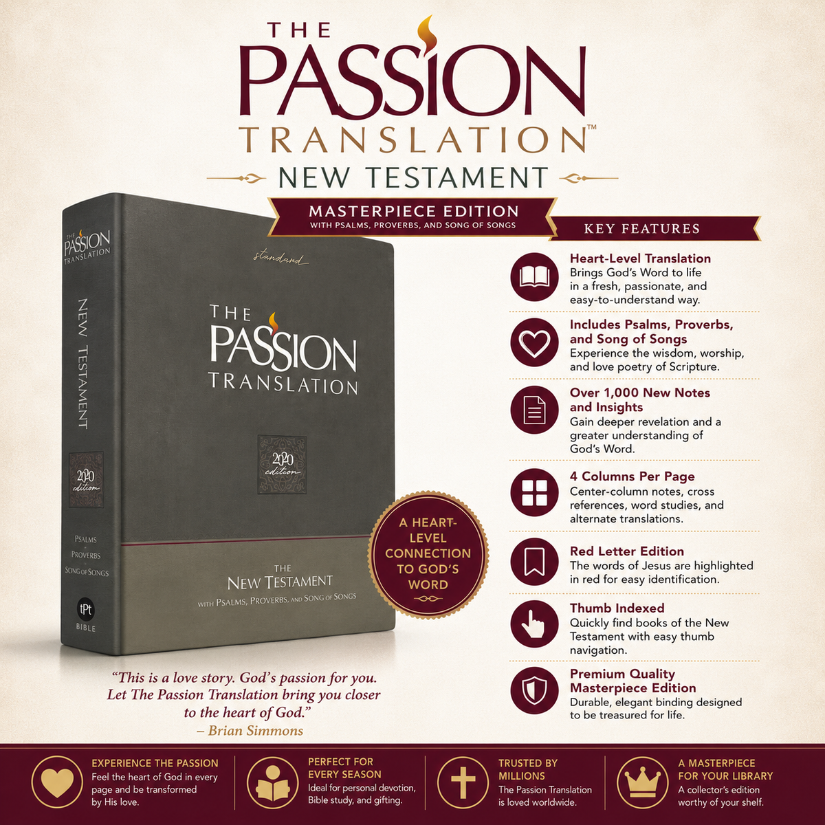 The Passion Translation New Testament Masterpiece Edition
