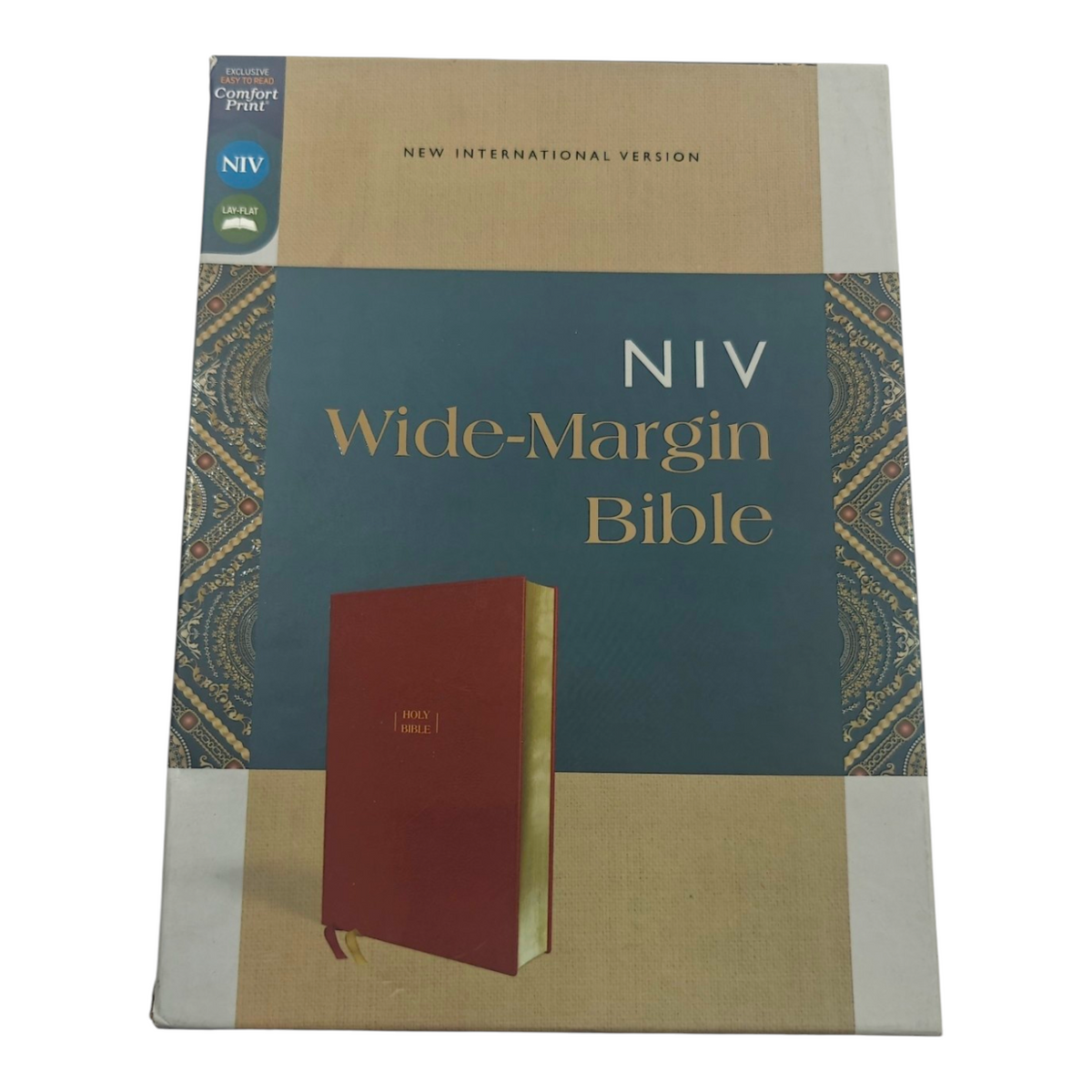 NIV Wide-Margin Bible, Leathersoft, Red Letter, Comfort Print