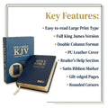 KJV Holy Bible, Large Print Edition – Blue PU Leather (Scandinavia Publishing House, 2024)