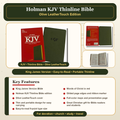 Holman KJV Thinline Bible – Olive LeatherTouch (Pure Cambridge Edition)